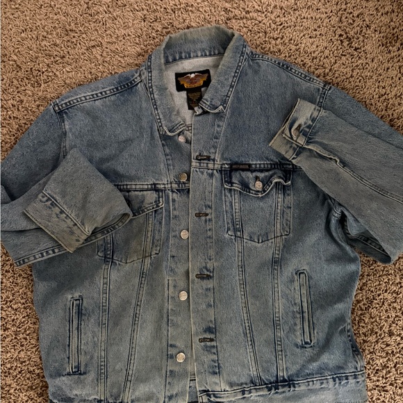 Harley-Davidson Blue denim Jacket with Classic Design Men
